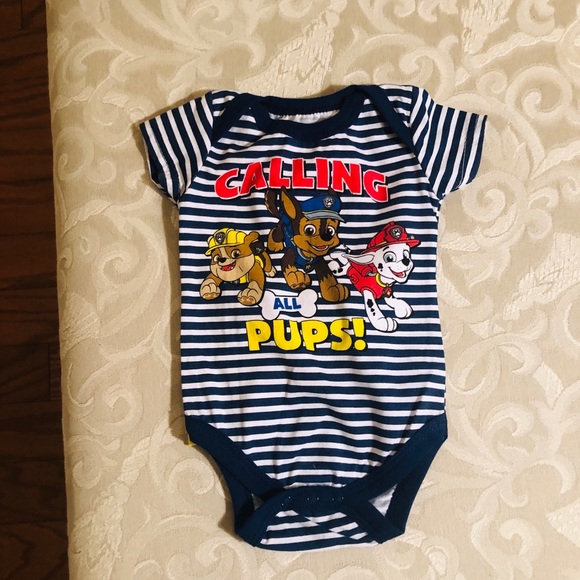 paw patrol baby onesie